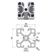 자전거부품2020 3030 알루미늄 프로파일 100 350 400 450 500 550 600 mm 선형 레일 압출 CNC 3D 프린터 부, 06 4040_14 750mm