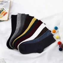비비드컬러 여자 부드러운 극세사 골지 롱 양말 11color