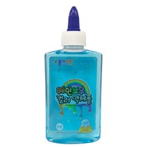 예스통상 컬러액체 슬라임, 2000레인보우컬러액체풀파랑, 1개