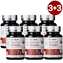 혈당 건강 바나바 리프 코로솔산 혈당조절 바나바잎 추출물 영양제, 6병, 60정