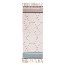 타프 캠프 타운 이상 제드 4 대형 8 인용 거실 돔 텐트 WHOVEYON 면과 린넨 술 짠 카펫 바닥 매트 문 침실 태피스트리 장식 담요 차 카펫 지역 깔개, 60cmX130cm, W-6