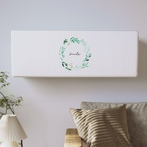 아이엔엠디 벽걸이 에어컨 커버 3중직 인테리어 먼지 덮개, 월계관 M (82x18x30)