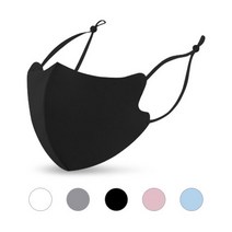 3D 끈조절 네오플랜 패션 마스크 연예인 마스크 두께 2종류 (5 Color), 블랙 (두께 2mm)