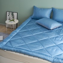 멜루나 즉각 냉감토퍼 여름 침대 필수템 풍기인견 토퍼, 옵션1.썸머타임, 블루SS