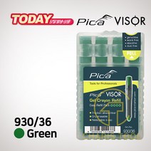 피카 VISOR 보드 마커용 리필심 930 오래가는 마카심 바이저 마킹 크레용 사무용 초록색 빨간색 파란색 검정색, VISOR 마커심 No.930/36 (초록색)