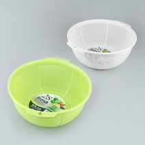 후레쉬 과일 야채 세척 채반 메쉬 바구니 소쿠리 28cm 싱크대, 그린