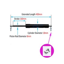 스트럿바 보강 지지대 1PC 350-500mm 20kg/200N/44LB 범용 스트럿 바 가스 스프링 지원 부팅 보닛 자동차, 06 400mm-A