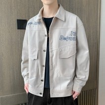 자켓 코트 한국판 ins 터틀넥 카고 코듀로이 자켓 코트 남성