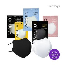조정석마스크 에어데이즈 KF94 마스크 100매 화이트 블랙 선택형, 02. 중형 화이트 100매