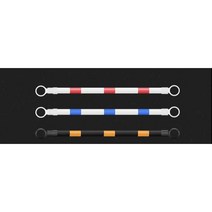 라바콘 연결대 10개 SET 사각 원형 PVC 걸이대 거치대 검정 노랑 하얀 빨강 주차금지 표시 공사장 안전봉, 검노 2m x10개