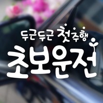 자동차스티커 초보운전스티커 반사 044, 문구 첫주행 초보운전 반사