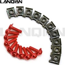야마하 바이크 오토바이 바디 워크 페어링 볼트 나사 6mm r15 조그 xjr 1300 yz 125 250 MV agusta f4 rr, 02 Red
