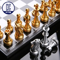[써보니조트라] KC인증 접이식 자석 체스게임 체스판 특대형 35.6x35.6cm 보드게임 창의력발달 학교준비물 대량주문, 중형(31.6x31.6cm)