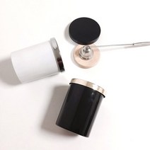 캔들바다 도깨비(송혜교) 캔들용기 - (화이트 블랙), [ 화이트 | 골드유광캡 ], 1개