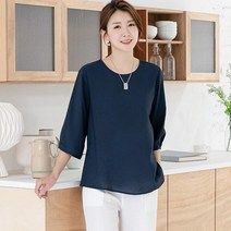 싹쓰리마켓 엄마옷 여성 여름 인견 7부 블라우스 2p 빅사이즈