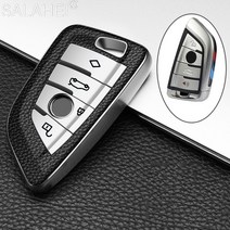 자동차 키 케이스 BMW 2 3 5 7 시리즈 6GT X1 X3 X5 X6 F45 F46 G20 G30 G32 G11 G12 F48 G01 F15 F85 F16 F86, 3 BTN Silver Buckle_2