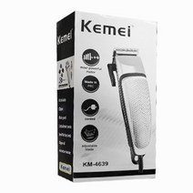 이발기 바리깡 Kemei Pro 남성 미끄럼 방지 강철 유선 전기 트리머 원 블레이드 면도기 수염 그루밍 미사, 01 with box