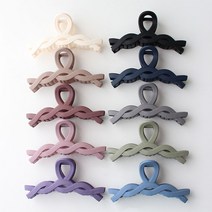 12cm 꽈배기 꼬임 무광 올림머리 대형 집게핀
