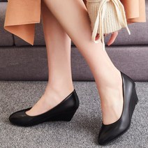 미스터추 여성쿠션 웨지힐구두 여자 발편한 구두 5cm 806