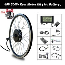 배달 팻바이크 가성비 EU 재고 500W 전면 후면 모터 Ebike 키트 20Ah 리튬 배터리 100km 장거리 페달 지원, 06 SALE Rear No Battery, 03 700C(28IN 29IN)