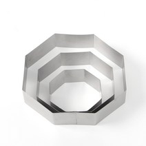 라이프랩 무스 케이크 틀 티라미슈 치즈 떡 케이크 틀 몰드 베이킹 스텐 링 팔각 3단 대 중 소