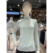 루이까스텔[NC강남] 23S/S LOUIS CASTEL 여성 골프웨어 냉감 도트 프린트 터틀넥 이너 티셔츠