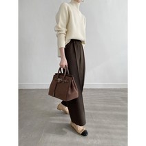 편안한 핀턱 울밴딩바지