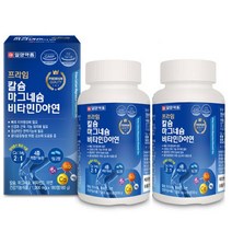 일양약품 프라임 칼슘 마그네슘 비타민D 아연 임산부 칼마디 2통 뼈건강 영양제 2통