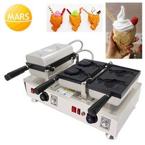 상업 Taiyaki 물고기 모양 와플 메이커 110V 220V 오픈 입 아이스크림 기계 콘, MA-1671+110V+미국