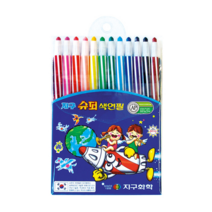 (주)트리 인천가정지사 12색 슈퍼 샤프식색연필 / 돌돌이 미술 색연필 (6557954), 기본