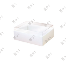 이홈베이킹 윗투명 마카롱상자 10.3 x 13.5 x 4.1 cm, 로얄아이보리, 5개