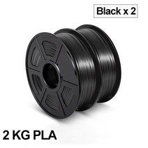 3D프린터 pei 엡손라벨지 rp-108 코닥카트리지2022 검은 색 PL 필라멘트 3D 인쇄용 1.75mm 2 롤/팩 DIY FDM, [01] 2 Roll Black