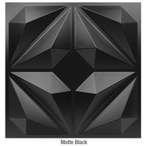 집 벽 리노베이션 스테레오 3D 패널 자체 접착식 스티커 아트 타일 벽지 방 욕실 천장 30x30cm, Matte Black 3
