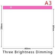 led드로잉보드 패드 라이트박스라이트 그리기 태블릿 전자 아트 페인팅, a3 핑크