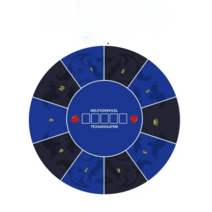 휴대용 게임 테이블 매트 원형, 1m 그린