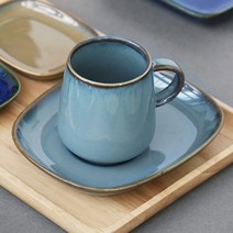 까사무띠 이태리 쎄나 컬렉션 - 에스프레소 잔+받침 세트 100ml 5color, 1개, 브라운