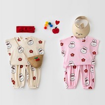 (베베르망) 꽃밭토끼세트[세트BED4159D]