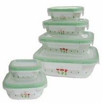 코렐 밀폐 용기 반찬통 보관통 유리 정사각 875ml