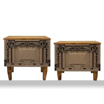 폴딩박스 거치대 캠핑박스 받침대 원목 다리 미니멀웍스 캠퍼필드 하이브로우 에어즈락, 비대칭홀 다리 12cm - 1개