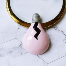 아리야 알록달록 전구 디자인 냉장고자석, 핑크