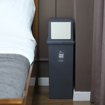 어디에도 쏙 초슬림 푸쉬형 분리수거함 50L 대용량 자투리 공간도 ok 적재가능 카페, 그레이