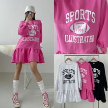 멋쭈 럭비 양기모 프릴 미니원피스 (3color)