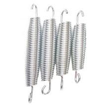 10pcs 트램폴린 스프링 헤비 듀티 아연 도금 강철 스프링 교체 키트 풀 스프링 후크 허리 드럼 활 액세서리, 16.5cm, 협력사