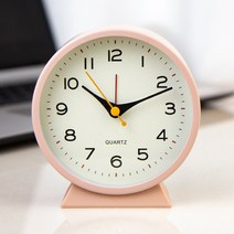 리빙공감 굿모닝 알람 미니 탁상 시계, 핑크
