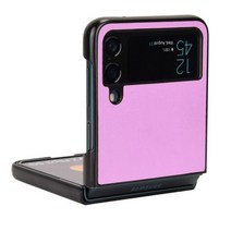 Coque Galaxy Z Flip 4 플립 럭셔리 가죽 케이스 삼성 갤럭시 z플립4 3 5G z플립 단색 전화 뒷면 커버 106441