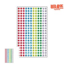 다꾸쓰티커 4P 보석스티커 유아미술놀이 꾸미기스티커
