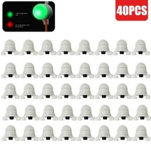 1-50pcs 밤 낚시 막대 팁 클립 경고 표시기 도구 전자 LED 자동 인식 낚시 물린 경보 낚시 액세서리, 40pcs Alarms Light, CHINA