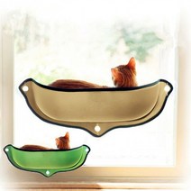 고양이 강아지 겨울 침대 해먹 창문 포드 안락 흡입 컵 따뜻한 애완 동물 휴식 집 부드럽고 편안한 족제비 케이지, 02 khaki, 01 A