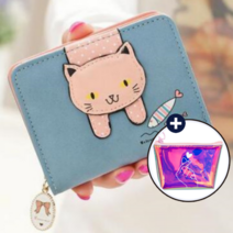 반지갑 고양이 캐릭터 새학기선물+키링(사은품)