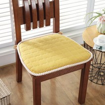페이셜비(FISAFEE）cushion JLL-4270순면 의자 쿠션 쿠션 쿠션 미끄럼 방지 겨울 두꺼운 식탁 의자 쿠션 쿠션 쿠션 말굽 형 사계절, 노란색